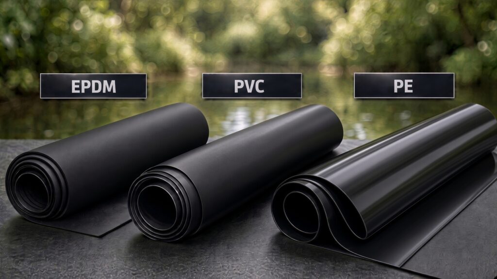 Porównanie folii do oczka wodnego: EPDM, PVC i PE
